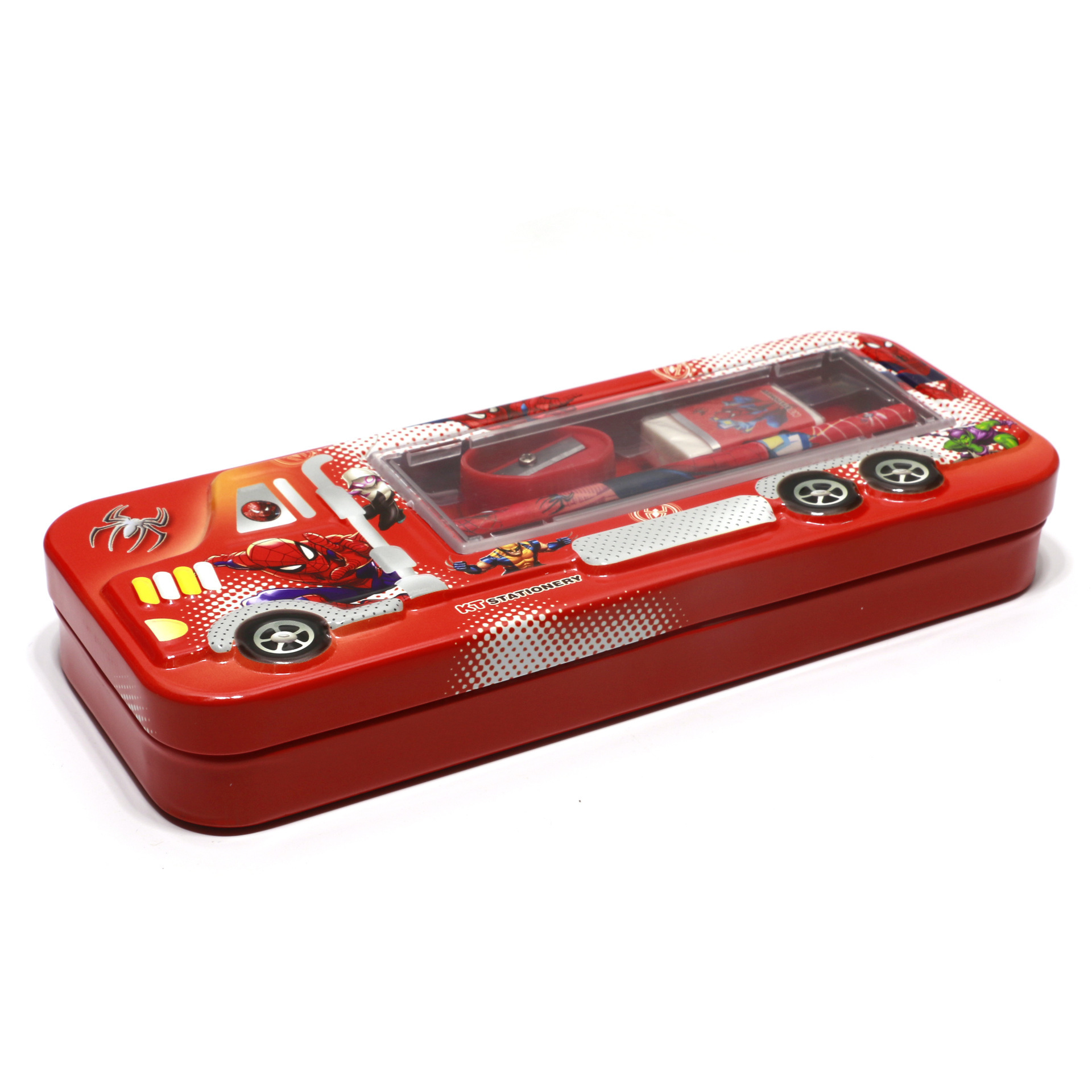 小学生文具盒卡通铁笔盒学习用品套装儿童多功能双层铅笔盒