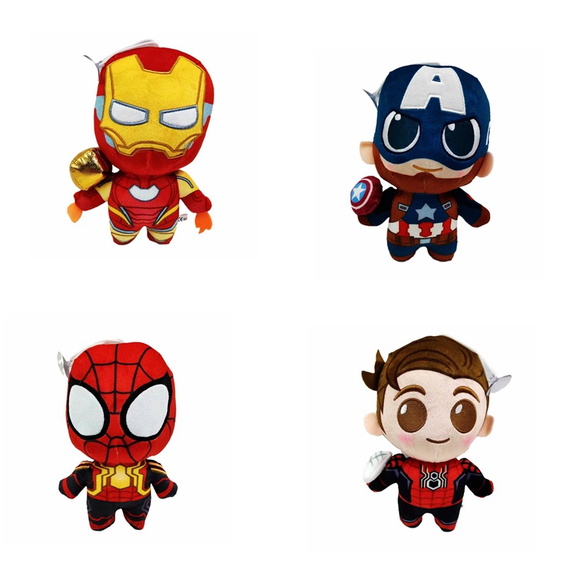 复仇者联盟毛绒公仔蜘蛛侠玩具美国队长布娃娃卡通动漫礼品批发