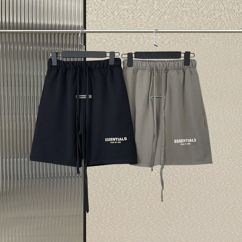 fog毛圈短裤复线essentials腰部抽绳青春运动休闲毛圈棉五分裤男