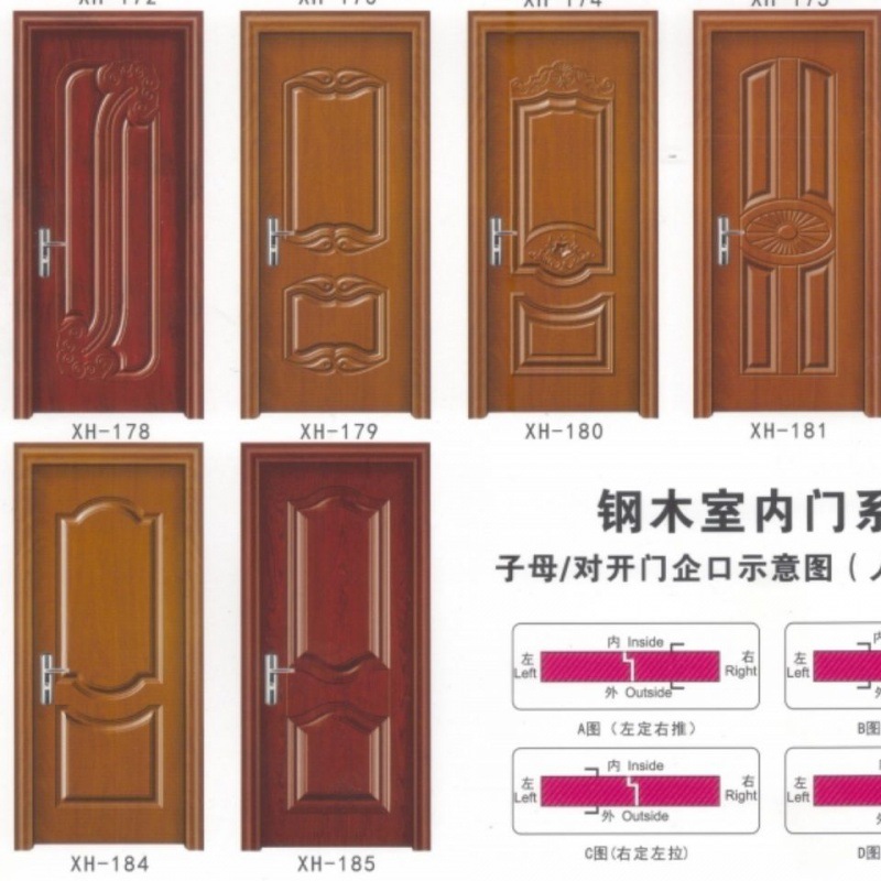 钢木门实木复合钢木室内门家用卧室门书房门客卧尺寸可定一件代发