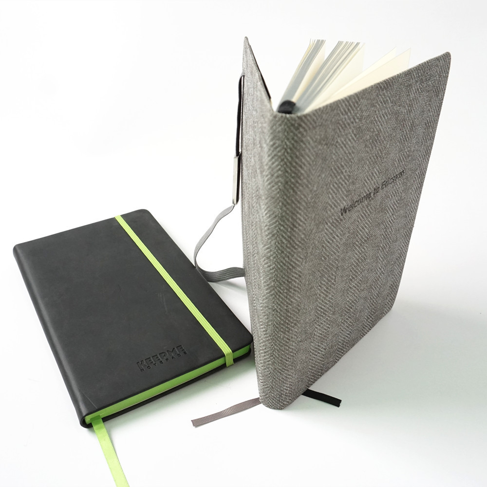 工厂定制松紧带笔记本外贸fsc再生纸内页记事本pu绑带超市学生本