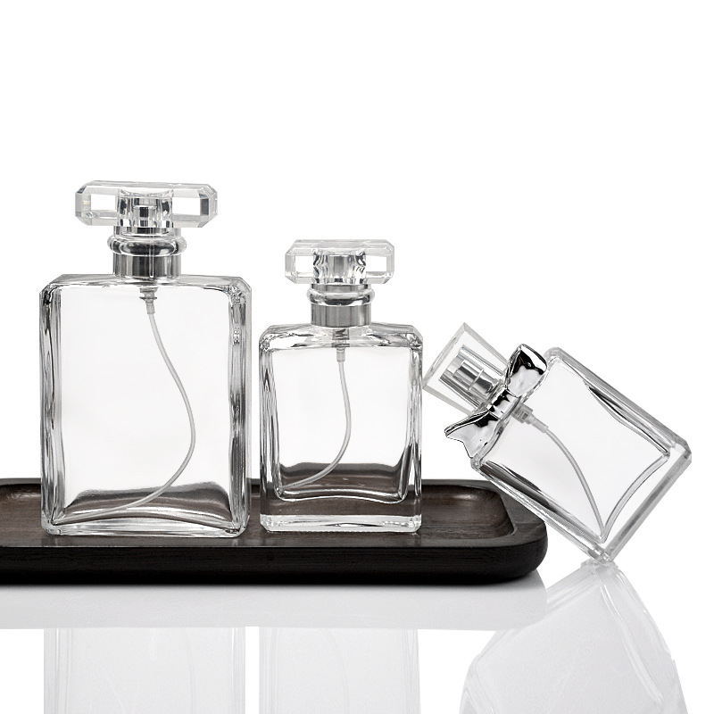 方形玻璃香水瓶透明玻璃瓶空瓶子化妆品香水分装瓶旅行扩香瓶批发