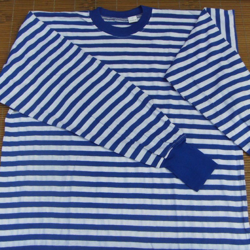 长袖海魂衫蓝白条纹海军衫军裤短袖纯棉怀旧老款海魂衫海衫情侣衫