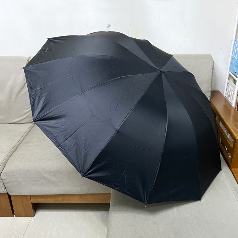 十二骨超大号雨伞折叠男女商务三人睛雨两用加大情侣伞三折太阳伞