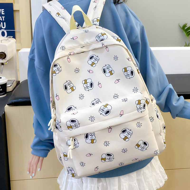 跨境批发日系ins软妹甜美淑女可爱印花小狗少女学生双肩包书包女