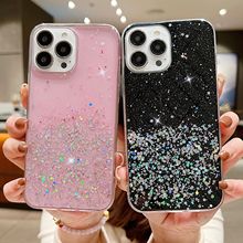 星空适用iPhone14promax手机壳16pro苹果13全包12闪粉14防摔8p/15