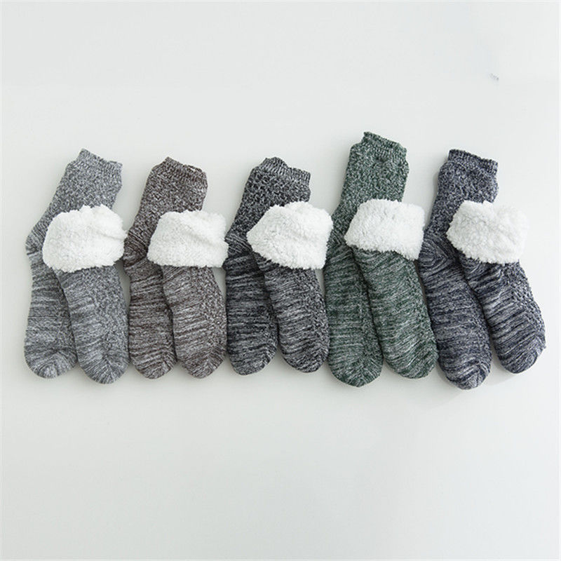 2双冬季袜子男加厚加绒保暖超厚袜子珊瑚绒地板袜东北雪乡防冻袜