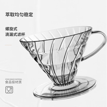 手冲滤杯 滴滤式过滤器 家用咖啡壶咖啡器具套装 螺旋式手冲滤杯