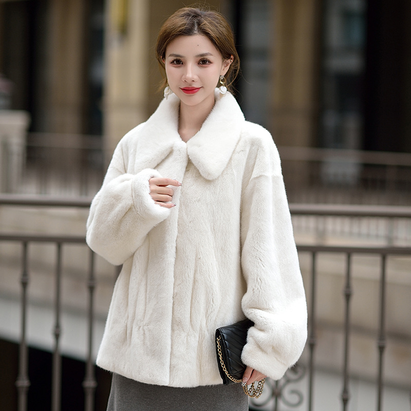 貂皮大衣女款整貂2022年轻款真皮海宁皮草女装貂毛外套海宁皮革城