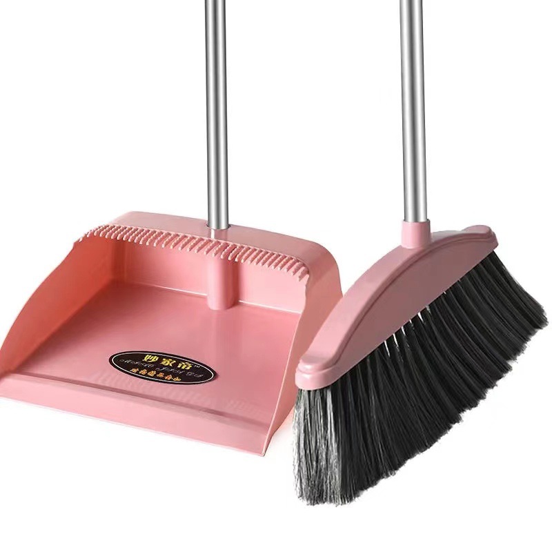 扫把簸箕套装扫帚灰斗家用笤帚组合撮箕捎吧刮水不沾头发扫地神器