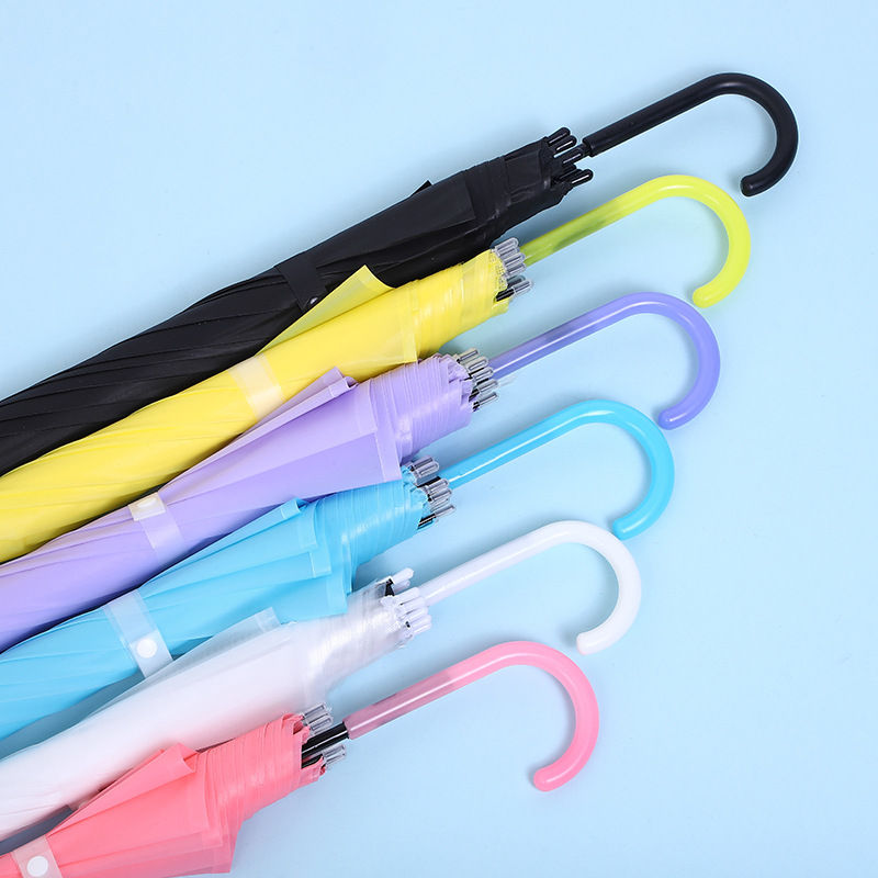 Long Handle Straight Bar Transparent Umbrella