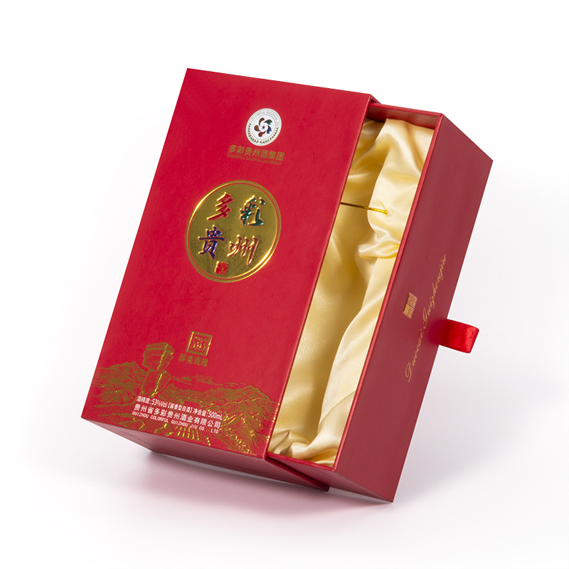 深圳工厂高档茅台镇白酒礼品包装盒高端五粮液酒礼品盒红酒抽屉盒