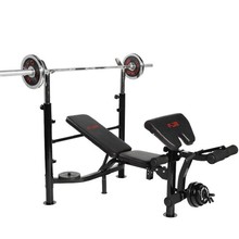 Weight Bench 健身杠铃卧推架室内多功能家用举重床跨境外贸出口