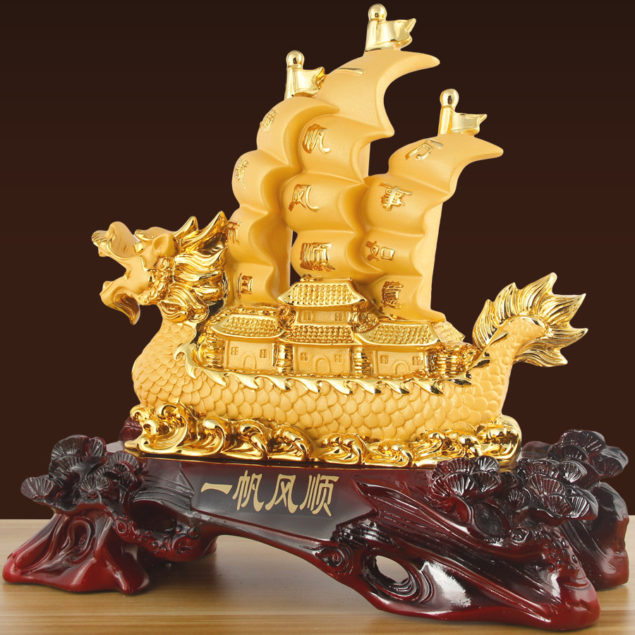Smooth Sailing Sailboat Decoration Opening and Housewarming Dragon Boat Gift Office Wine Cabinet Home Living Room Hallway Decoration