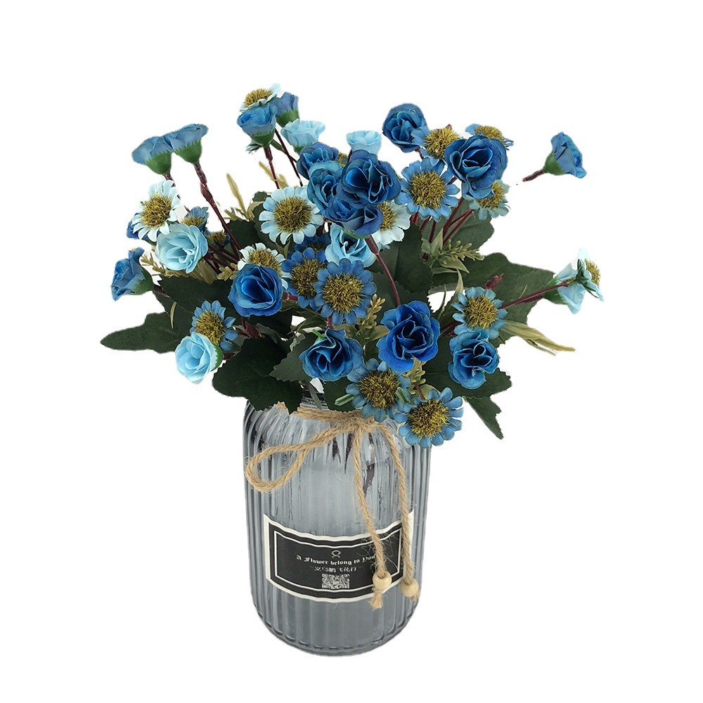 双子星花草仿真花塑料花艺婚礼吊顶插花配材舞台背景装饰假花