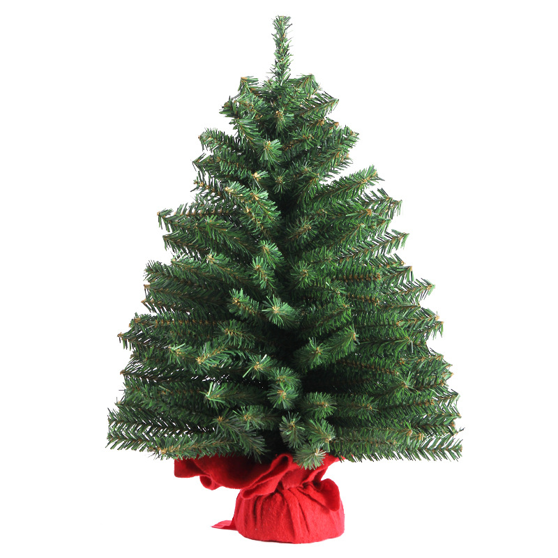 Cross-Border Spot 50cm Mini Christmas Tree Pvc Encryption with Lights Christmas Tree Christmas Decorations Ornaments