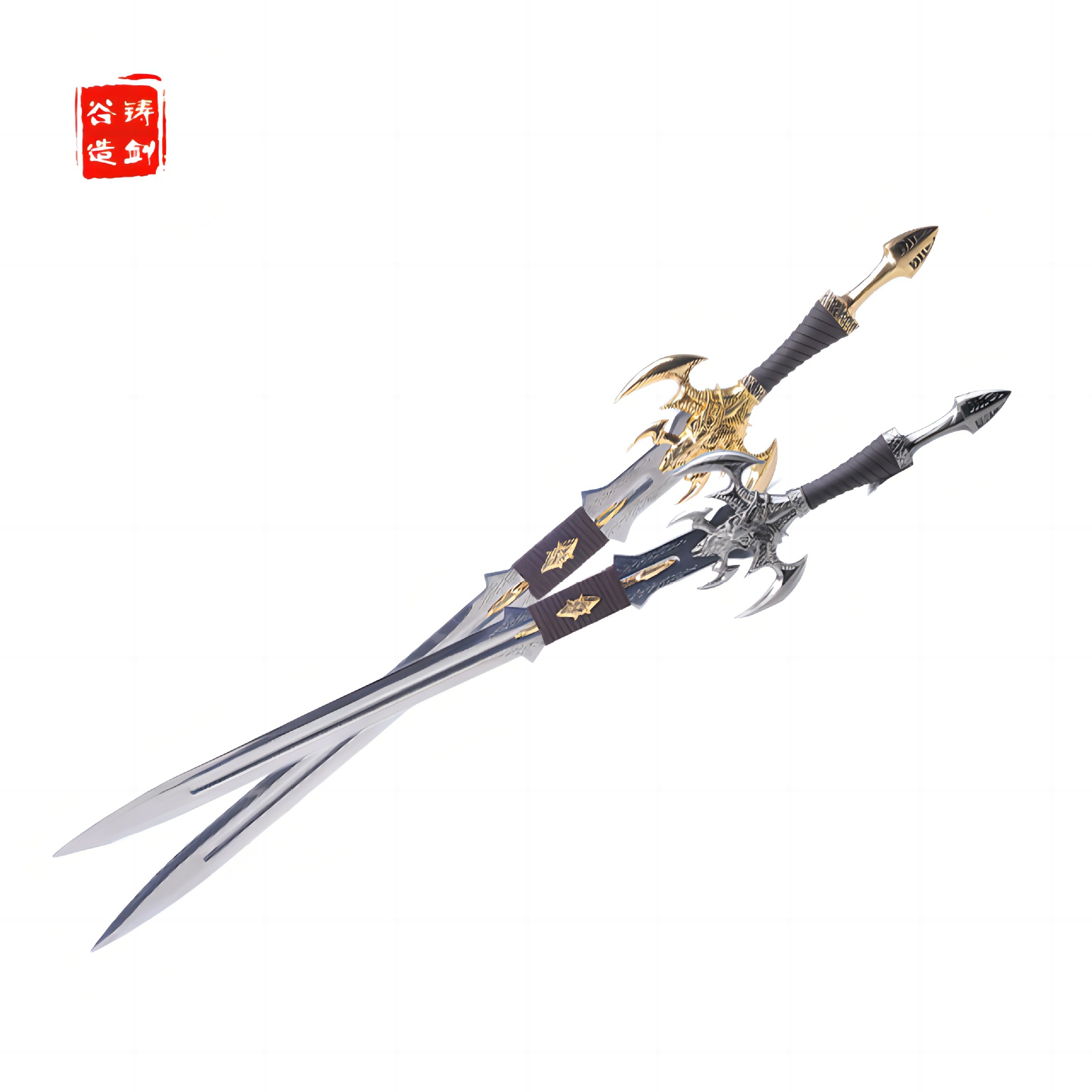 铸剑谷 魔兽世界黑暗精灵神剑金银色金属周边cos武器模型装饰道具