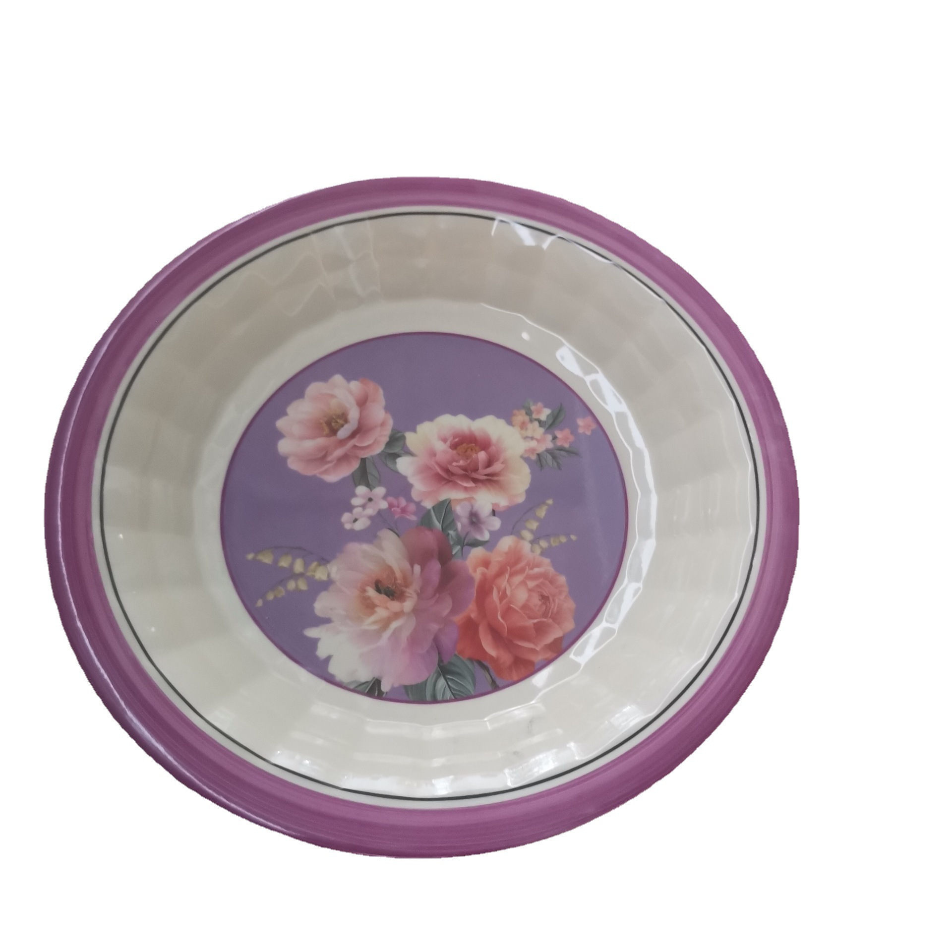 New Export to Africa Customized Purple Blue 10.5-Inch Melamine Platter