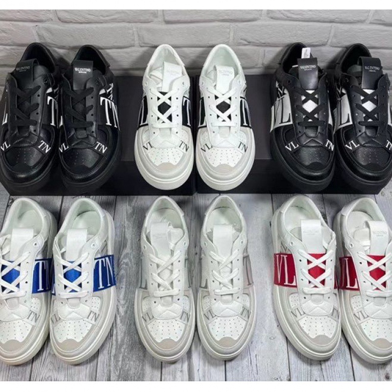 华伦天奴男鞋春季新款真皮情侣单鞋休闲鞋厚底小白鞋运动鞋百搭女