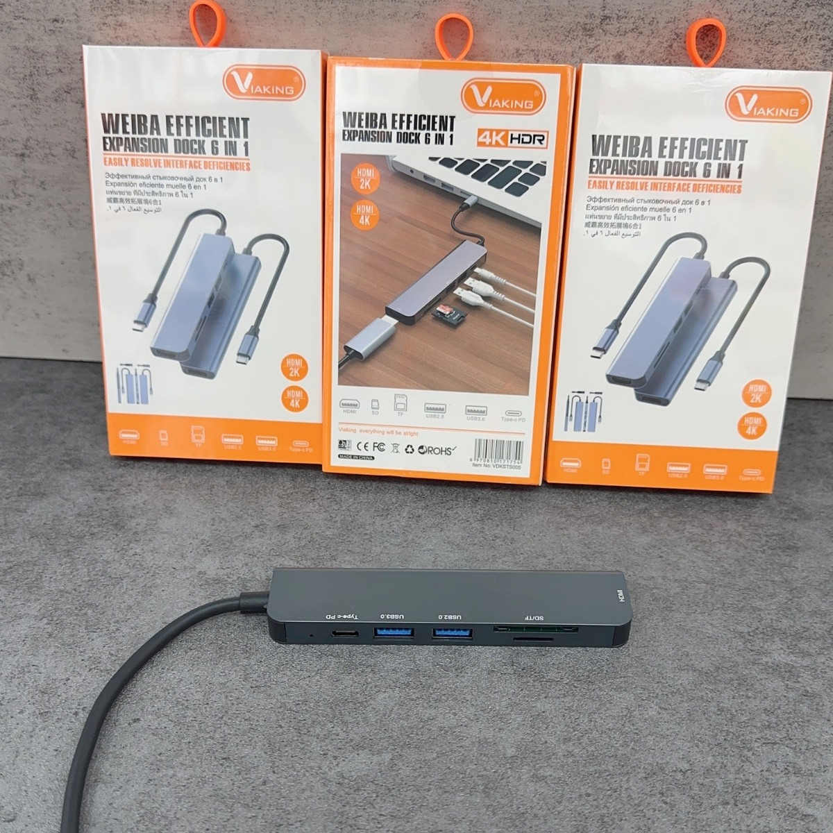 威霸高效拓展坞6合一hdmi 4k高清usb3.