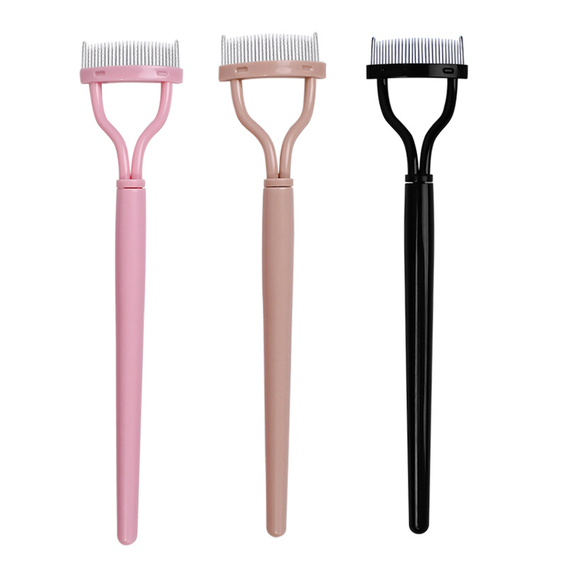 Semi-Arc Steel Tooth Brow Groomer Steel Tooth Mascara Brush Uniform Eyebrow Brush Eyelash Shaping Tool Eyelash Aid