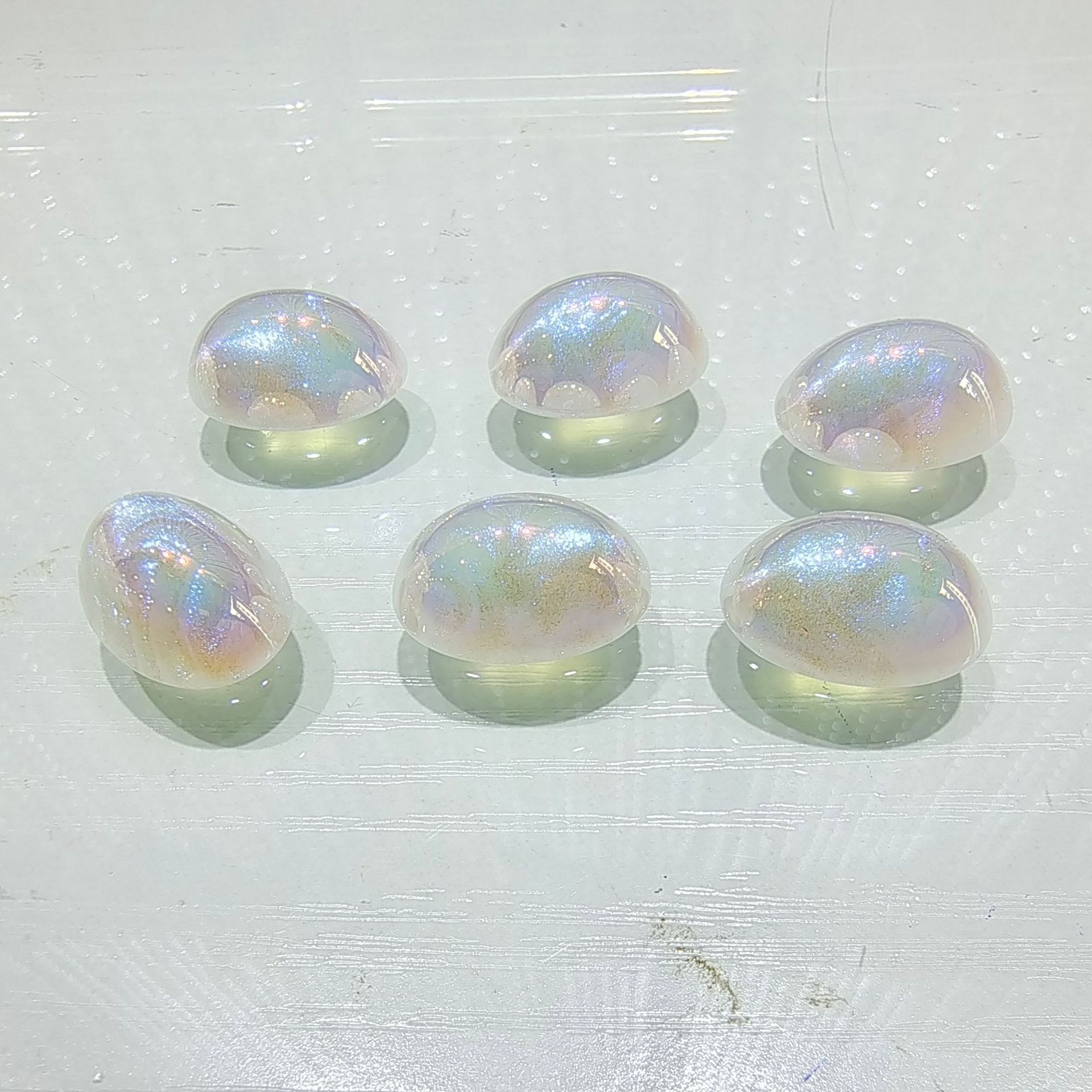 星空马贝椭圆半面珍珠 强光炫彩半片仿珍珠饰品配件吊坠 diy配件