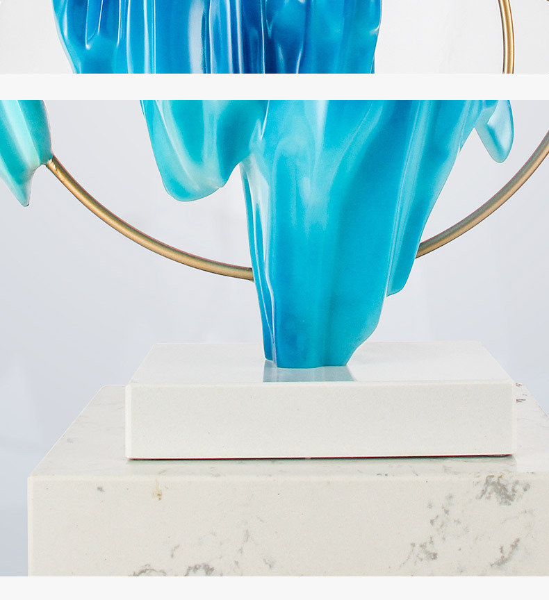 现代创意铂晶树脂抽象人物雕塑酒店大堂售楼处软装玄关摆件工艺品