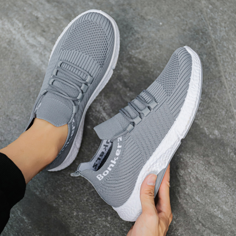 Men's Shoes Fall 2023 Casual Sneaker New Versatile Flying Woven Breathable Foreign Trade Shoes Men's Running Shoes Tide