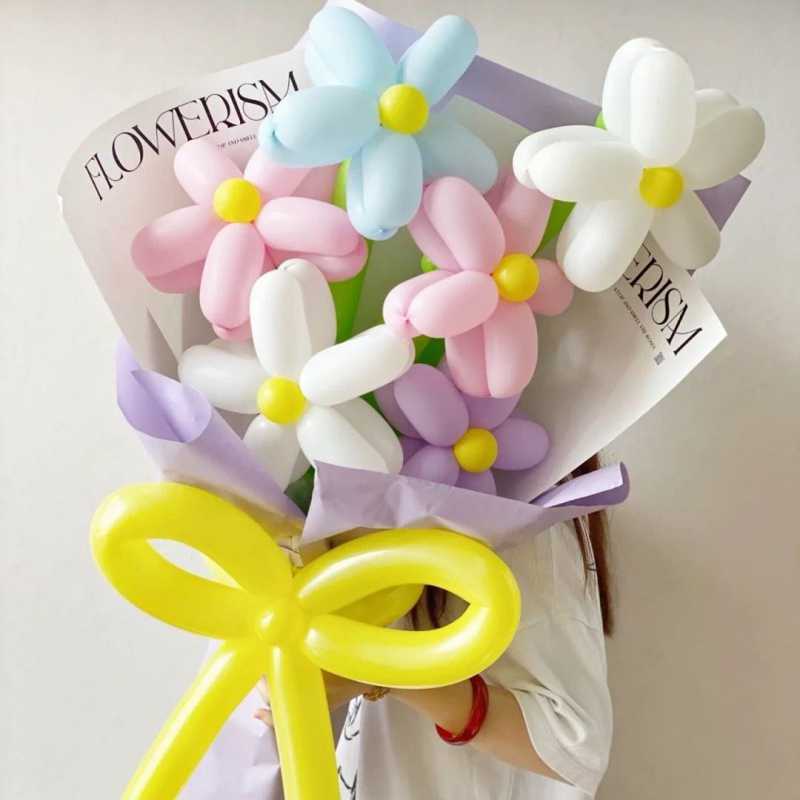 21成交8件魔术气球长条加厚编织花样摆摊地推造型儿童汽球手扭棒形