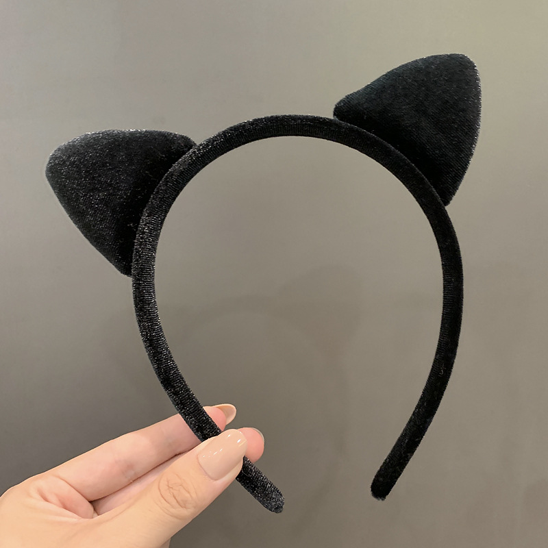 可爱猫耳朵发箍网红外出拍照搞怪发卡洗脸束发头饰卡通动物头箍女