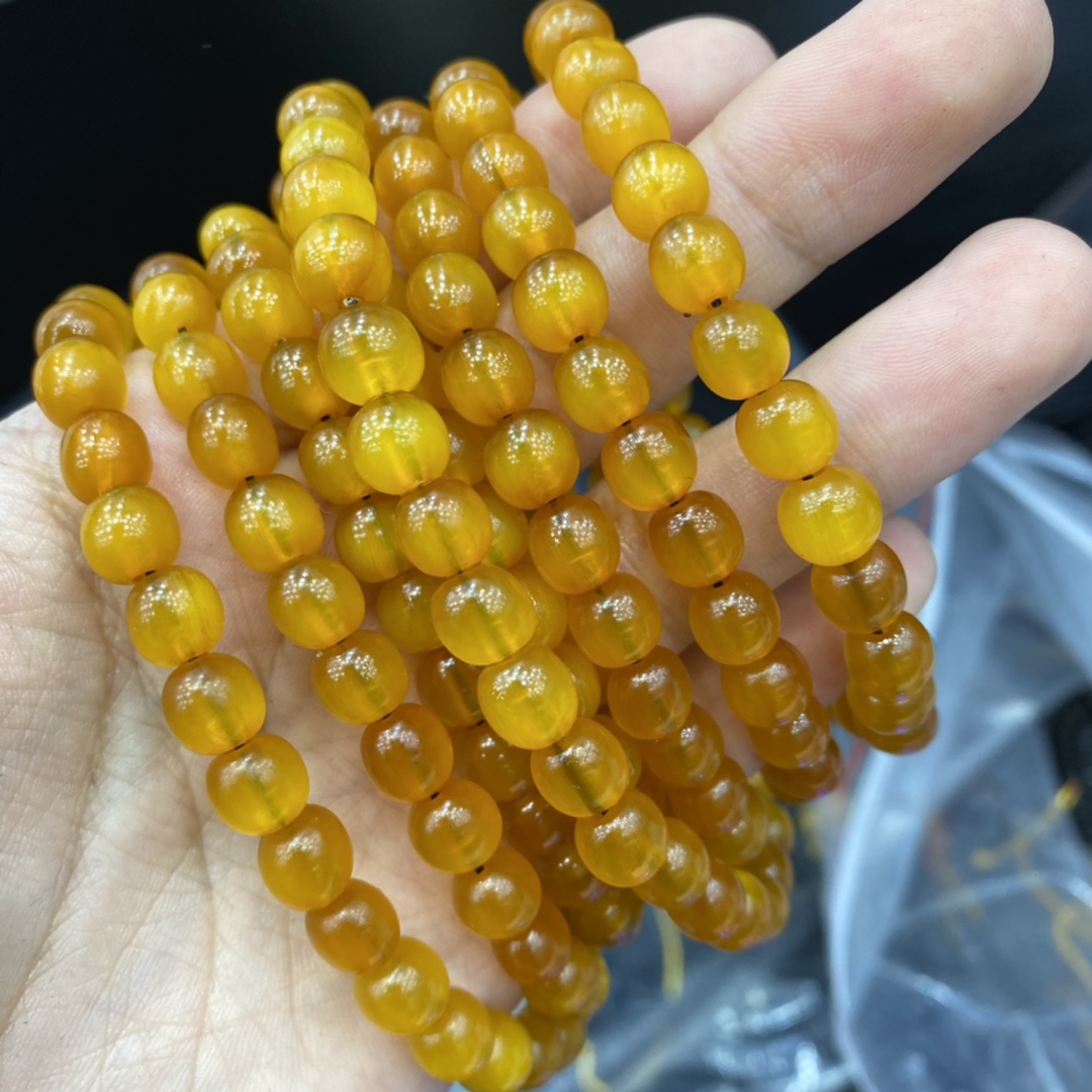 天然黄金甲山龟壳108桶珠佛珠手串山龟壳珠子男女款念珠手链项链