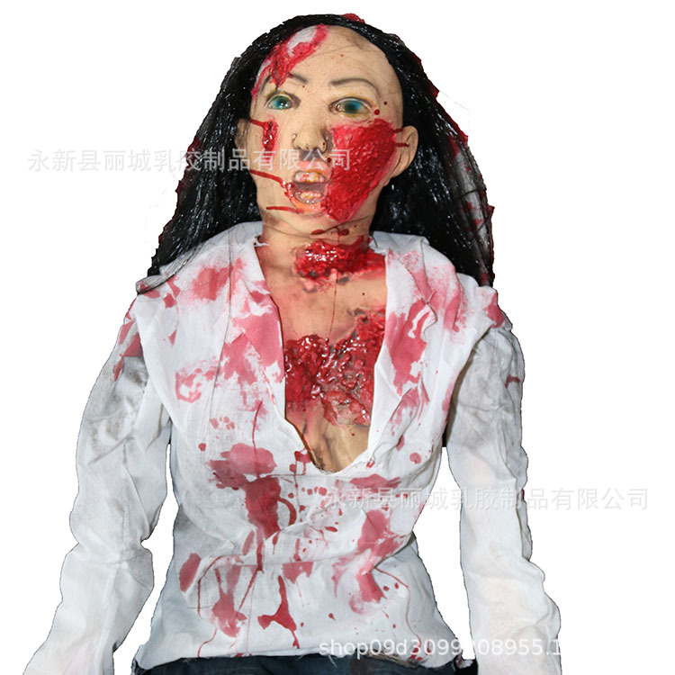 万圣节鬼屋恐怖假人密室逃脱仿真男女人血腥恶心全身道具