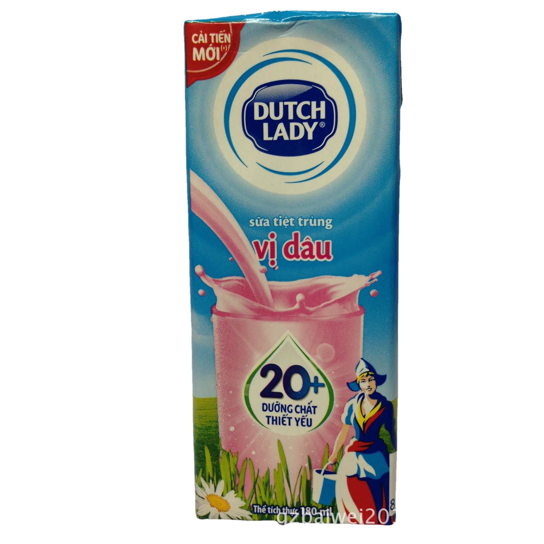 批发供应越南进口子母奶儿童装甜牛奶(草莓味)180毫升48盒一箱