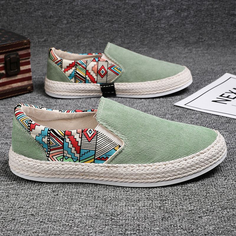 Live Hot Slip-on Cloth Shoes Men‘s Loafers 2023 New Summer Breathable Men‘s Shoes Joker Student Board Shoes