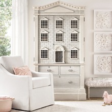 美式法式实木书柜家用雕刻储物柜轻奢简约白色高端复古家具