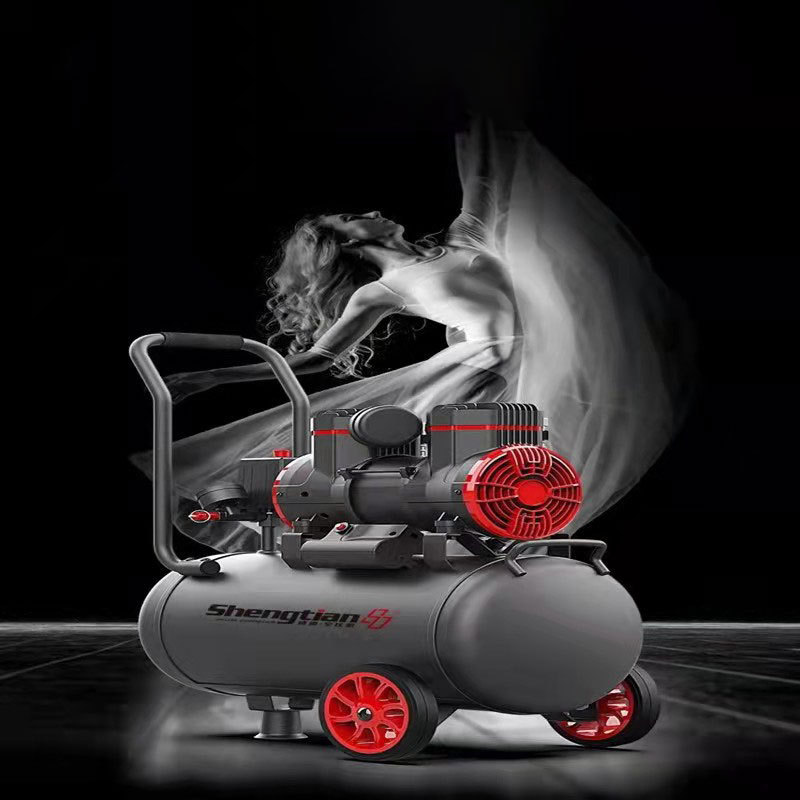 盛田空气压缩机220v高压静音喷漆木工装修汽修空压机