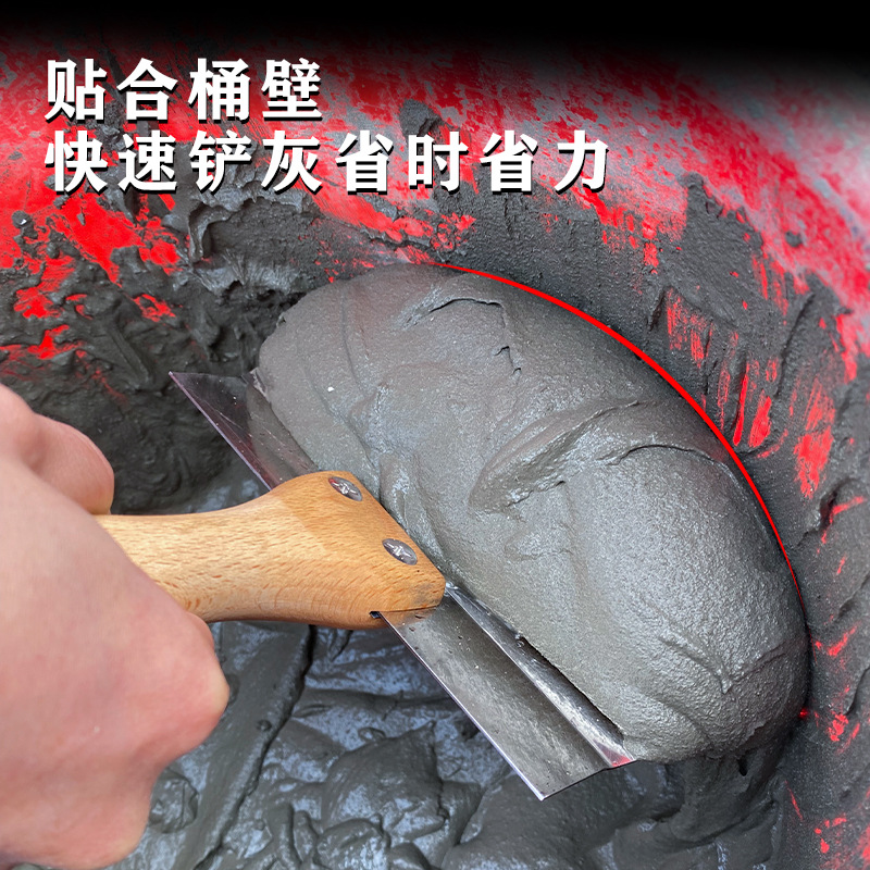 木手柄弧形铲托泥铲灰上料神器瓦工抹灰腻子工具油灰-阿里巴巴