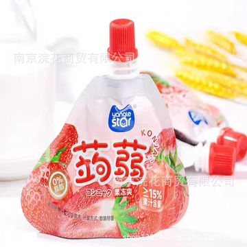 养乐星 蒟蒻果冻爽 果汁可吸果冻 冰糖雪梨味 青柠味 一箱10斤