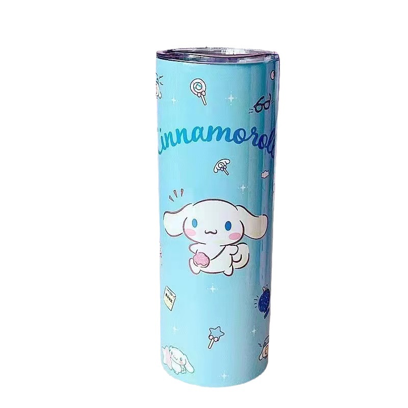 Cross-Border Cartoon Sanrio Pen Holder Direct Drink Cup with Straw Melody New Multi-Purpose Cute Portable Mini Cold and Hot