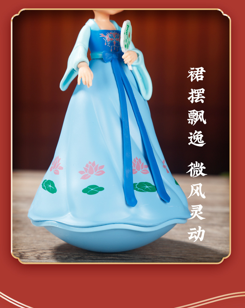 陕西特色不倒翁小姐姐人偶摆件西安纪念品文创娃娃中国风小礼品