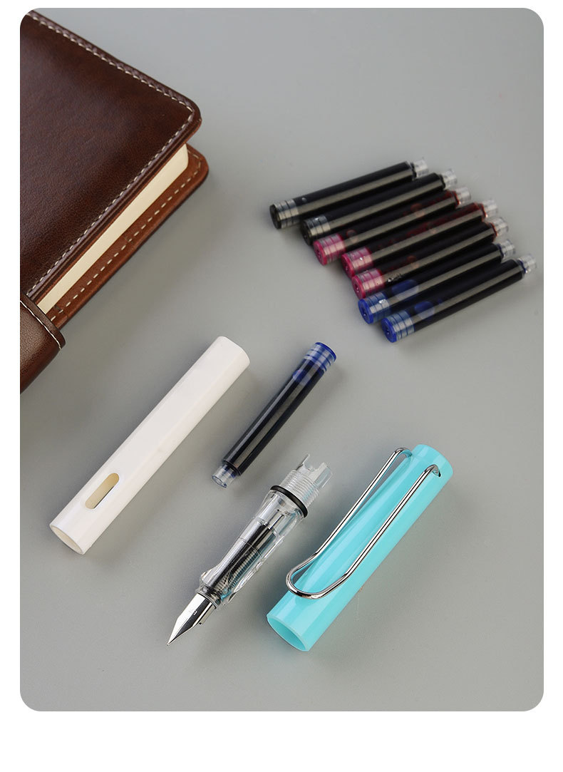 墨囊钢笔组合套装 墨囊塑料钢笔 墨囊钢笔学生墨囊笔 钢笔配件