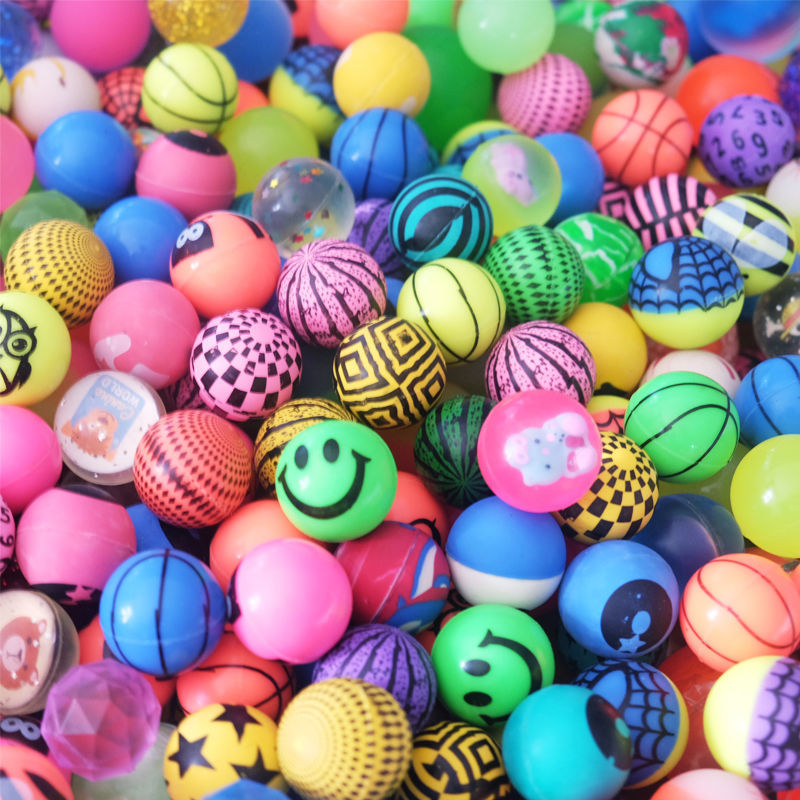 跳跳球批发32号高弹力球安儿童玩具扭蛋机幼儿园奖品猫咪玩具球