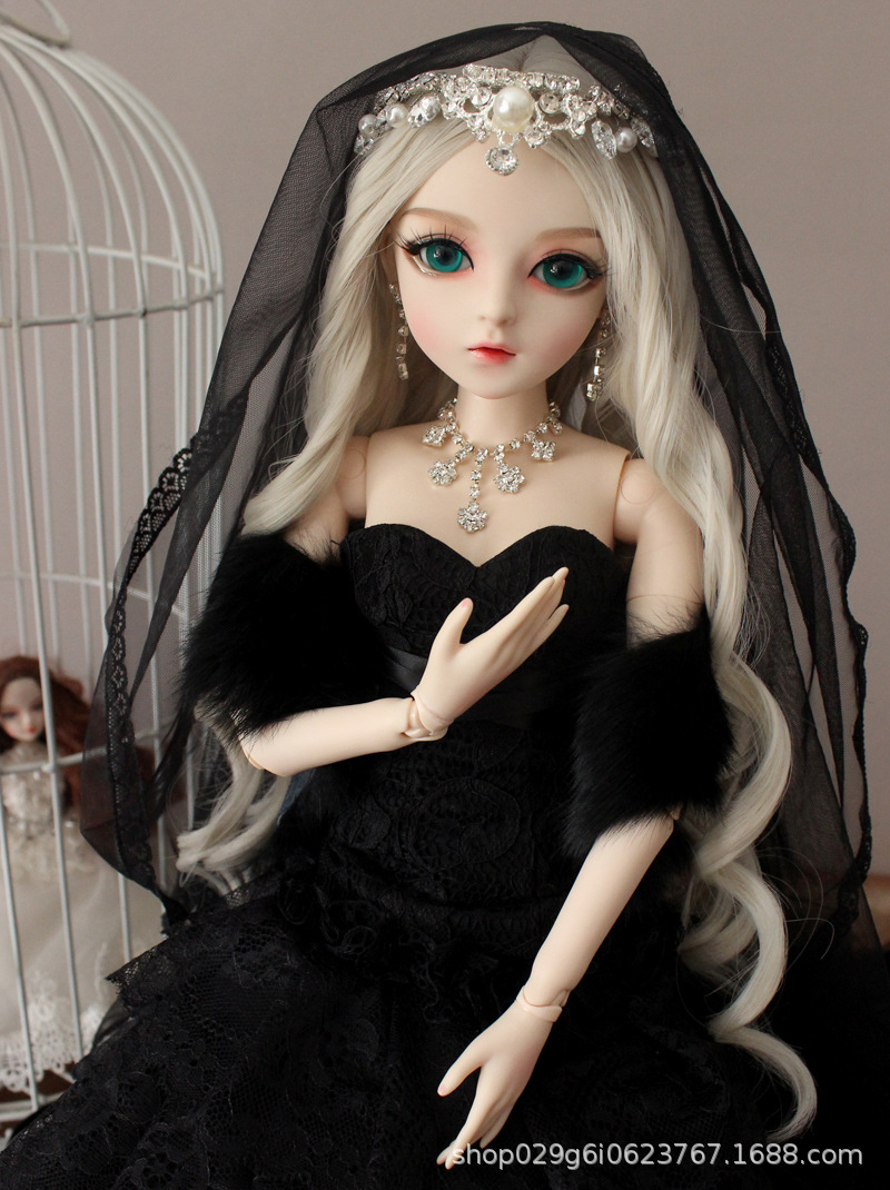 bjd婚纱公主洋娃娃手工关节送女孩儿童sd仿真玩具美人鱼娃娃大号
