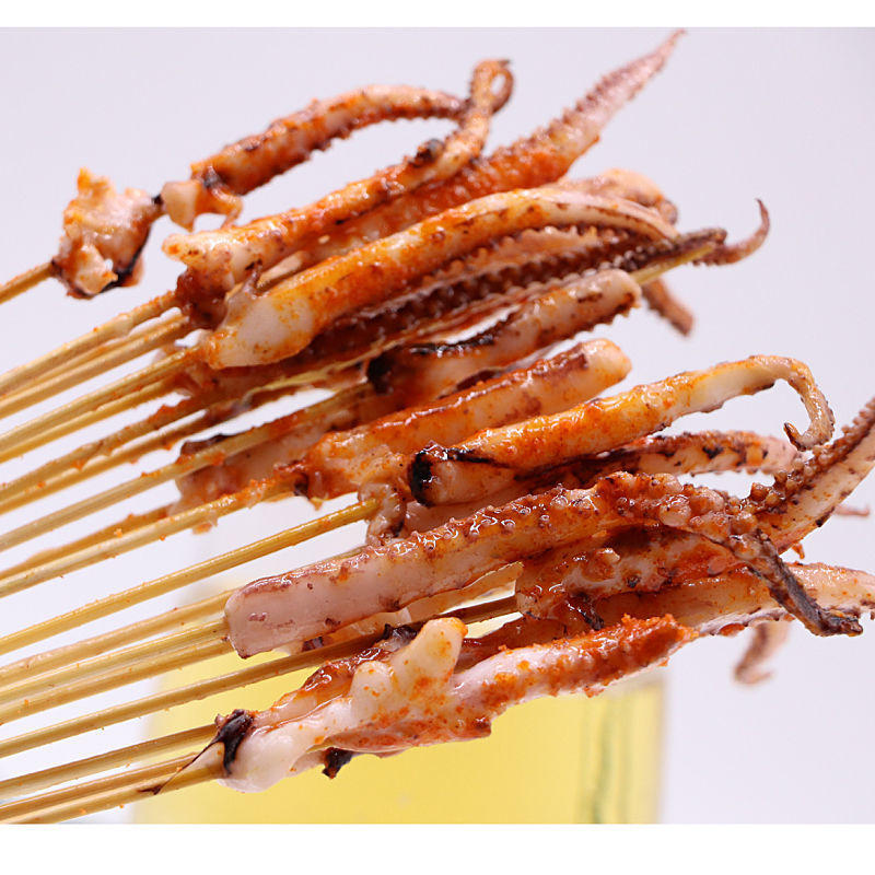 鱿鱼须10串*10把新鲜冷冻铁板烧烤油炸网红商用小肉串小串现货