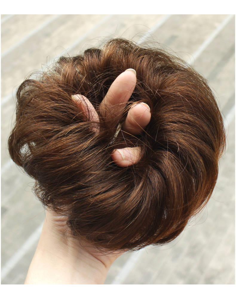 仿真发发圈可爱丸子头假发盘发神器假发圈蓬松懒人古风假发包