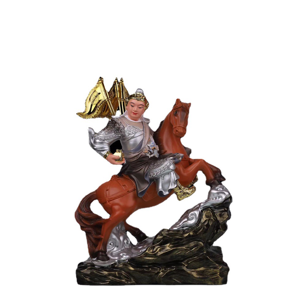 报马神像12寸报马仙黄小跑白马将军黄小乐红马将军报马佛像树脂