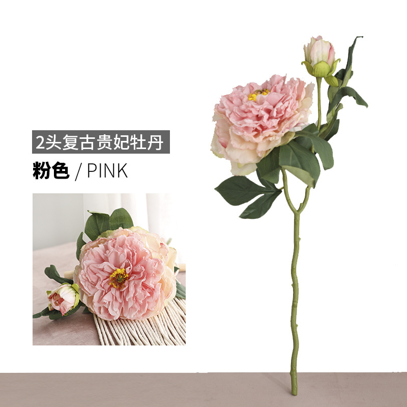 Amazon Sources European Style Home Decoration 2 Imperial Concubine Peony Flowers Living Room Hallway Ornaments Fake Flowers