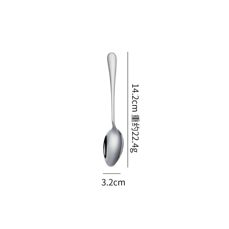 1010 Stainless Steel Tableware Spoon Western Food Supplies Knife, Fork and Spoon Long Handle Ice Spoon Hotel Creative Gifts with Logo