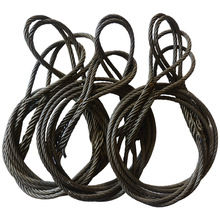 厂家批发插编钢丝绳吊起重吊装  双扣编织油性钢丝绳子吊索具