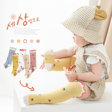 婴儿袜子春季新款卡通儿童袜子 韩版女童过膝袜 木耳边宝宝长筒袜